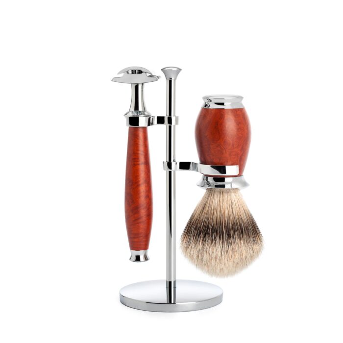 Mühle Purist Rasierset Brujère Holz Silberspitz